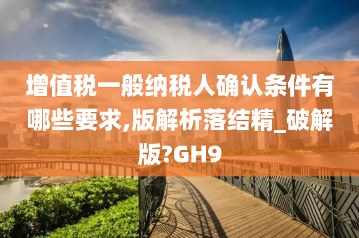 增值税一般纳税人确认条件有哪些要求,版解析落结精_破解版?GH9