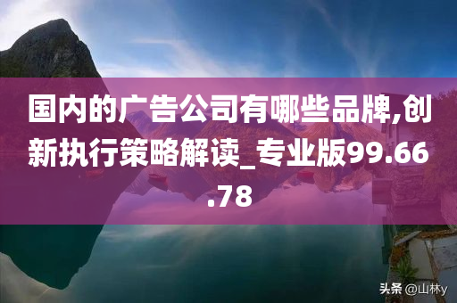 国内的广告公司有哪些品牌,创新执行策略解读_专业版99.66.78