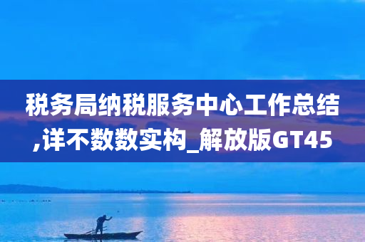 税务局纳税服务中心工作总结,详不数数实构_解放版GT45