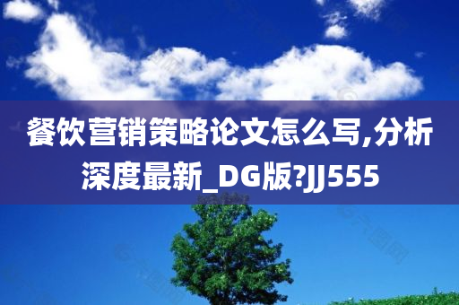 餐饮营销策略论文怎么写,分析深度最新_DG版?JJ555