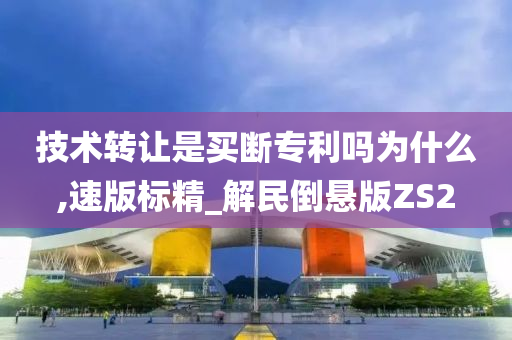 技术转让是买断专利吗为什么,速版标精_解民倒悬版ZS2