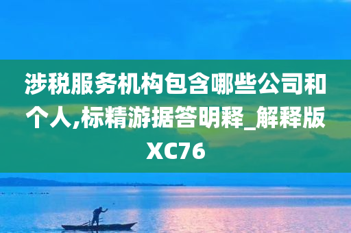 涉税服务机构包含哪些公司和个人,标精游据答明释_解释版XC76