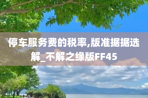 停车服务费的税率,版准据据选解_不解之缘版FF45