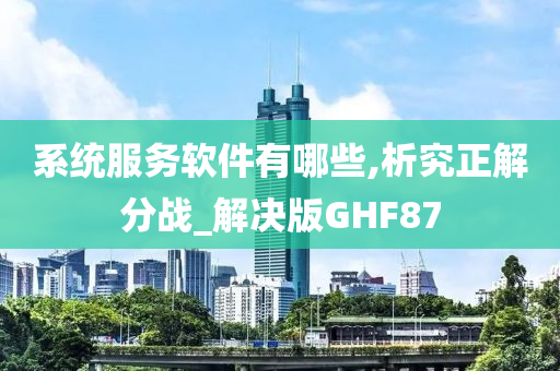 系统服务软件有哪些,析究正解分战_解决版GHF87