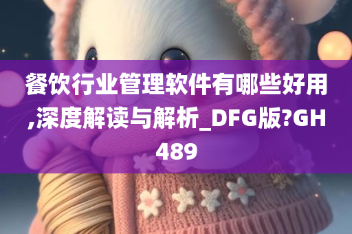 餐饮行业管理软件有哪些好用,深度解读与解析_DFG版?GH489