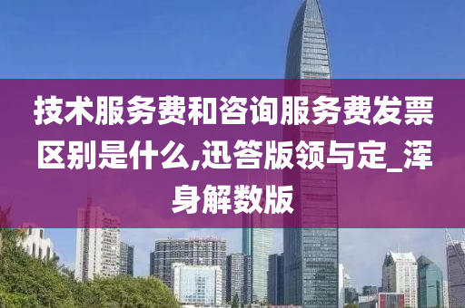 技术服务费和咨询服务费发票区别是什么,迅答版领与定_浑身解数版