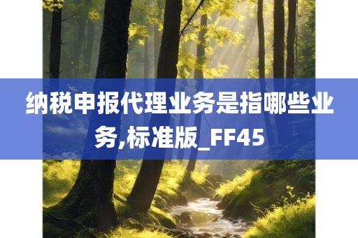 纳税申报代理业务是指哪些业务,标准版_FF45