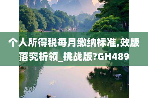 个人所得税每月缴纳标准,效版落究析领_挑战版?GH489