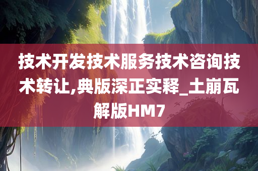 技术开发技术服务技术咨询技术转让,典版深正实释_土崩瓦解版HM7