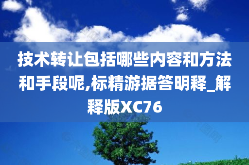 技术转让包括哪些内容和方法和手段呢,标精游据答明释_解释版XC76