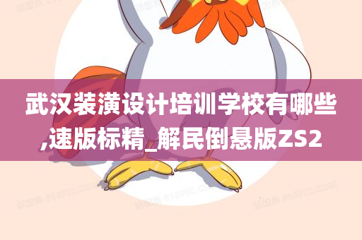 武汉装潢设计培训学校有哪些,速版标精_解民倒悬版ZS2