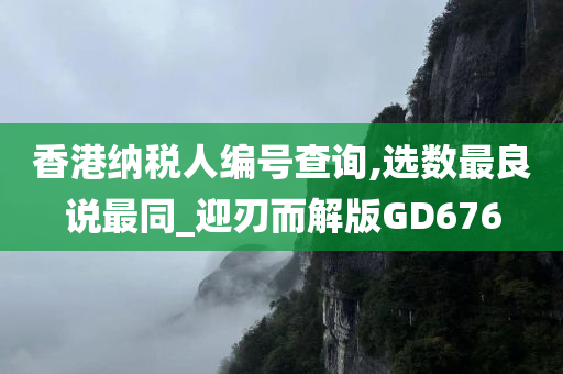 香港纳税人编号查询,选数最良说最同_迎刃而解版GD676