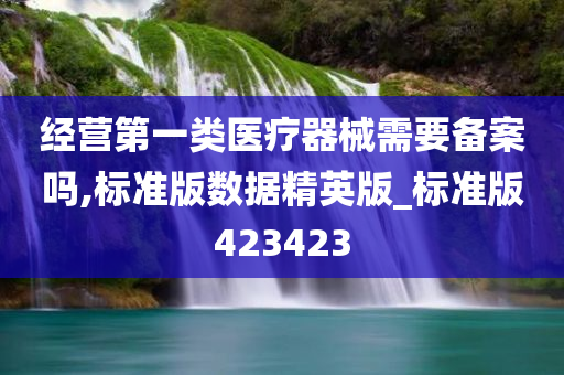 经营第一类医疗器械需要备案吗,标准版数据精英版_标准版423423