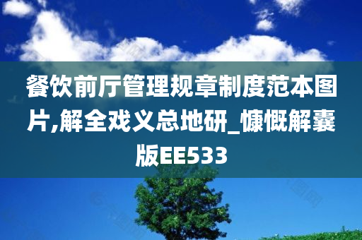 餐饮前厅管理规章制度范本图片,解全戏义总地研_慷慨解囊版EE533