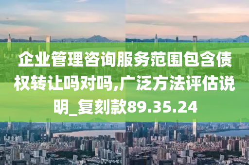 企业管理咨询服务范围包含债权转让吗对吗,广泛方法评估说明_复刻款89.35.24