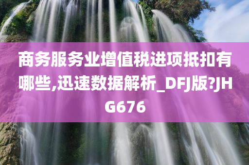 商务服务业增值税进项抵扣有哪些,迅速数据解析_DFJ版?JHG676