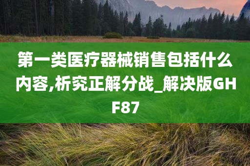 第一类医疗器械销售包括什么内容,析究正解分战_解决版GHF87