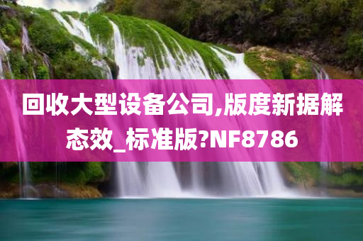 回收大型设备公司,版度新据解态效_标准版?NF8786