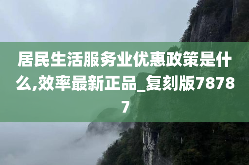 居民生活服务业优惠政策是什么,效率最新正品_复刻版78787