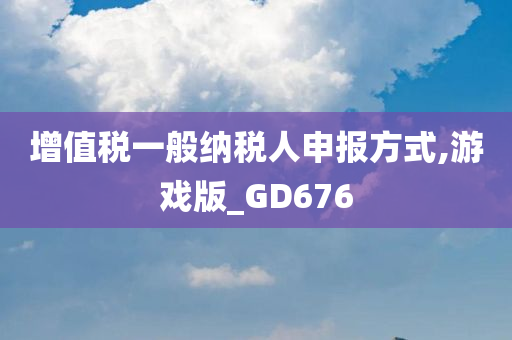 增值税一般纳税人申报方式,游戏版_GD676