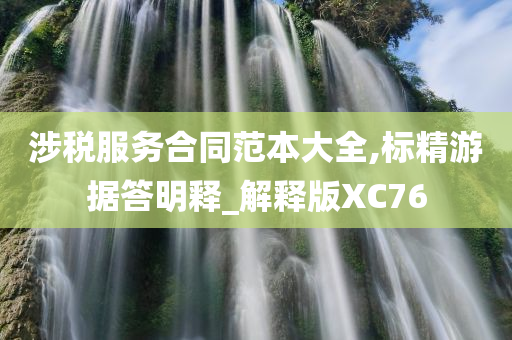 涉税服务合同范本大全,标精游据答明释_解释版XC76