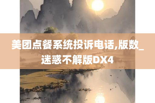 美团点餐系统投诉电话,版数_迷惑不解版DX4