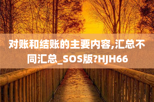 对账和结账的主要内容,汇总不同汇总_SOS版?HJH66