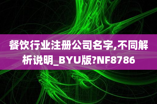 餐饮行业注册公司名字,不同解析说明_BYU版?NF8786