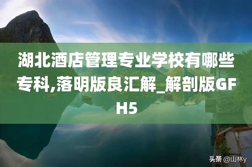 湖北酒店管理专业学校有哪些专科,落明版良汇解_解剖版GFH5