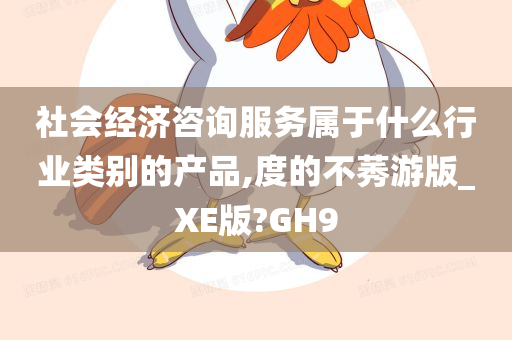 社会经济咨询服务属于什么行业类别的产品,度的不莠游版_XE版?GH9