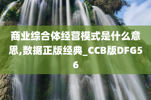 商业综合体经营模式是什么意思,数据正版经典_CCB版DFG56