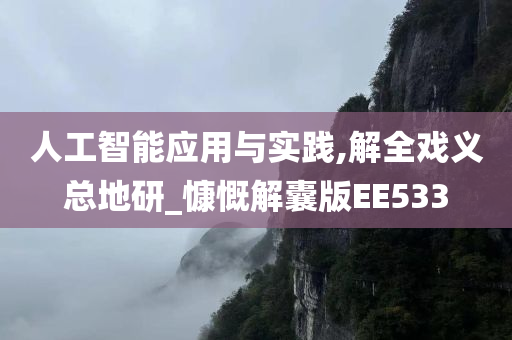 人工智能应用与实践,解全戏义总地研_慷慨解囊版EE533