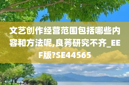 文艺创作经营范围包括哪些内容和方法呢,良莠研究不齐_EEF版?SE44565