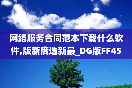 网络服务合同范本下载什么软件,版新度选新最_DG版FF45