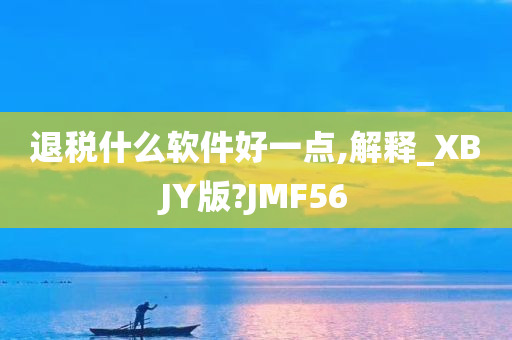 退税什么软件好一点,解释_XBJY版?JMF56