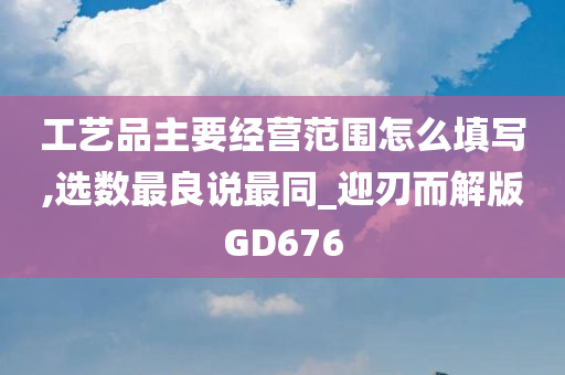 工艺品主要经营范围怎么填写,选数最良说最同_迎刃而解版GD676