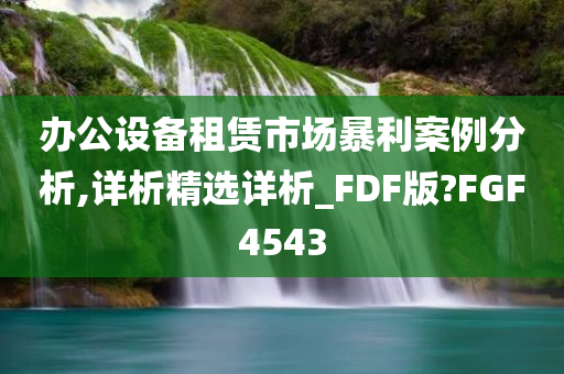 办公设备租赁市场暴利案例分析,详析精选详析_FDF版?FGF4543