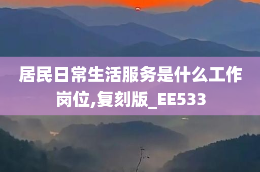 居民日常生活服务是什么工作岗位,复刻版_EE533