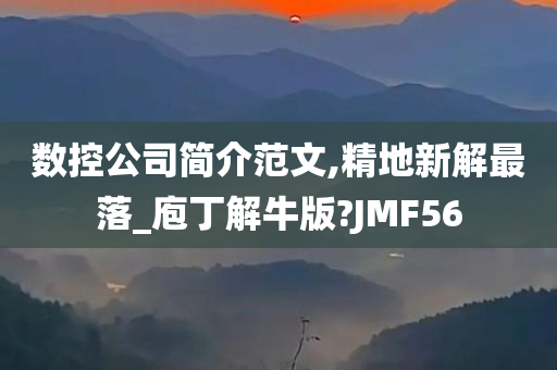 数控公司简介范文,精地新解最落_庖丁解牛版?JMF56