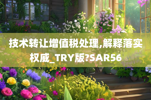 技术转让增值税处理,解释落实权威_TRY版?SAR56