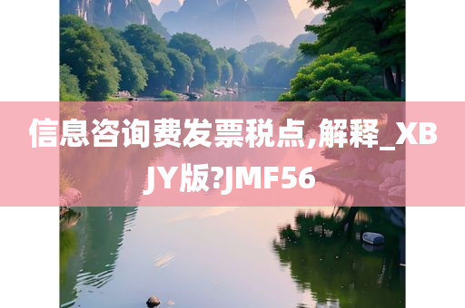 信息咨询费发票税点,解释_XBJY版?JMF56