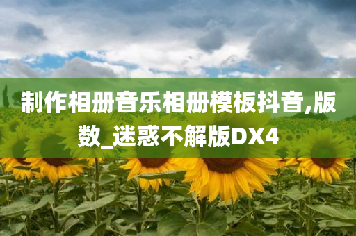 制作相册音乐相册模板抖音,版数_迷惑不解版DX4