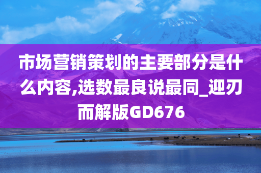 市场营销策划的主要部分是什么内容,选数最良说最同_迎刃而解版GD676