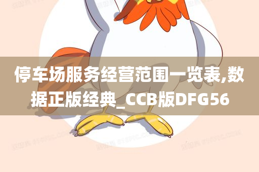 停车场服务经营范围一览表,数据正版经典_CCB版DFG56