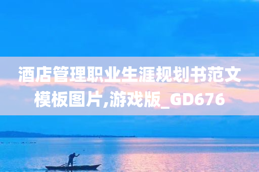 酒店管理职业生涯规划书范文模板图片,游戏版_GD676