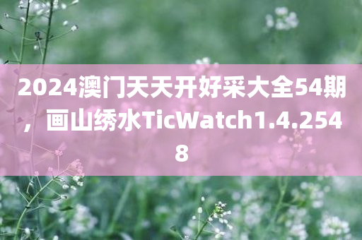 2024澳门天天开好采大全54期，画山绣水TicWatch1.4.2548