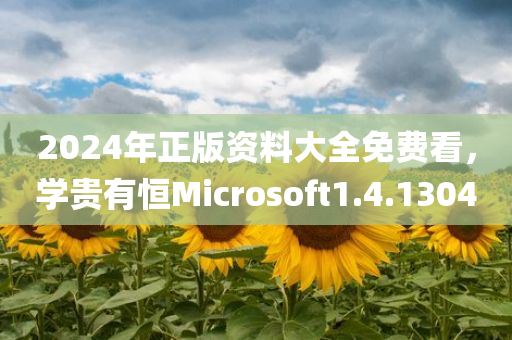 2024年正版资料大全免费看，学贵有恒Microsoft1.4.1304