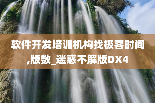 软件开发培训机构找极客时间,版数_迷惑不解版DX4