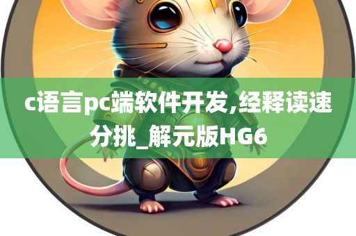 c语言pc端软件开发,经释读速分挑_解元版HG6