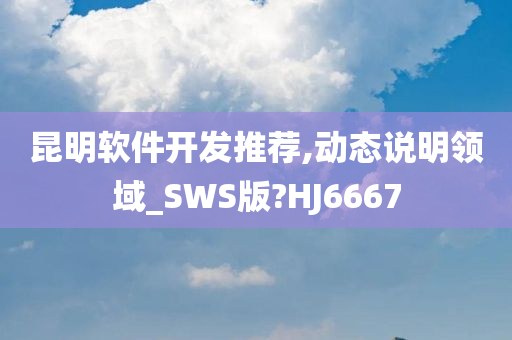 昆明软件开发推荐,动态说明领域_SWS版?HJ6667